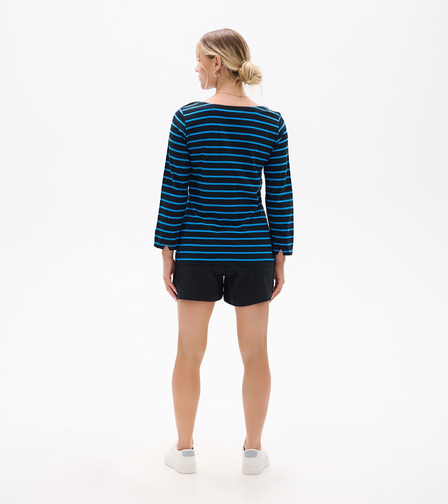 Button Bretton - French Blue Stripes