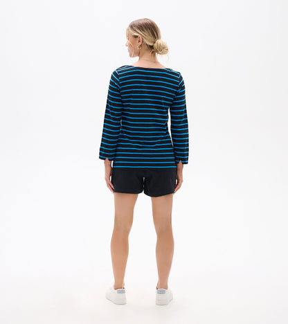 Button Bretton - French Blue Stripes