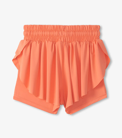 Girls Fusion Coral Running Shorts