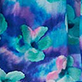 View Pintuck Dress - Floating Flowers - Blue and purple watercolor floral pattern