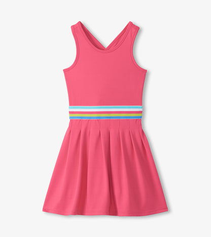 Robe plissée sport – Rose fandango