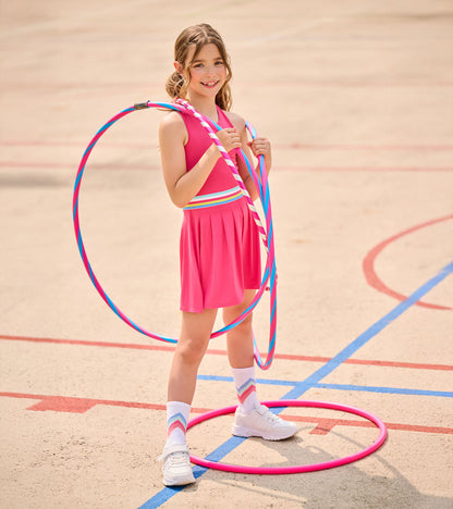 Robe plissée sport – Rose fandango