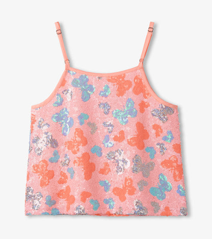 Haut à paillettes – Papillons étincelants