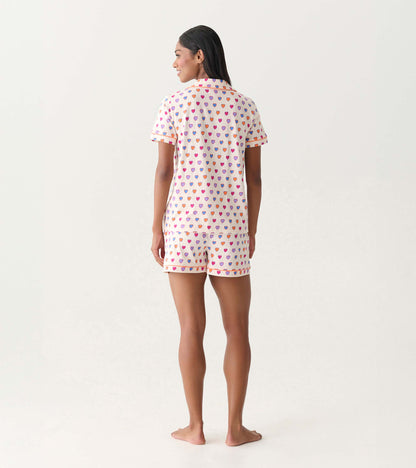 Women's Bunches of Hearts Short Pajama Set