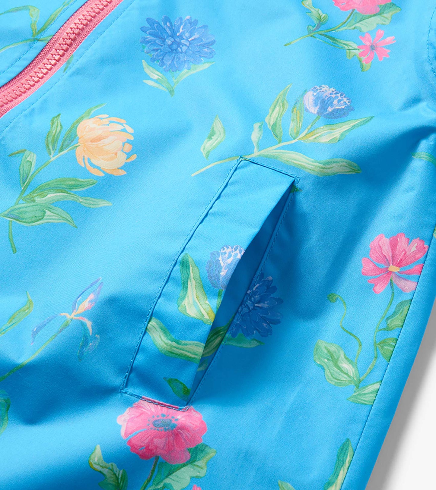 Manteau évasé – Motif floral hyper réaliste