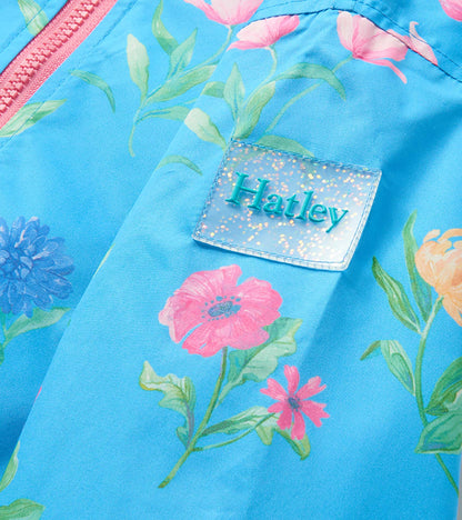 Manteau évasé – Motif floral hyper réaliste