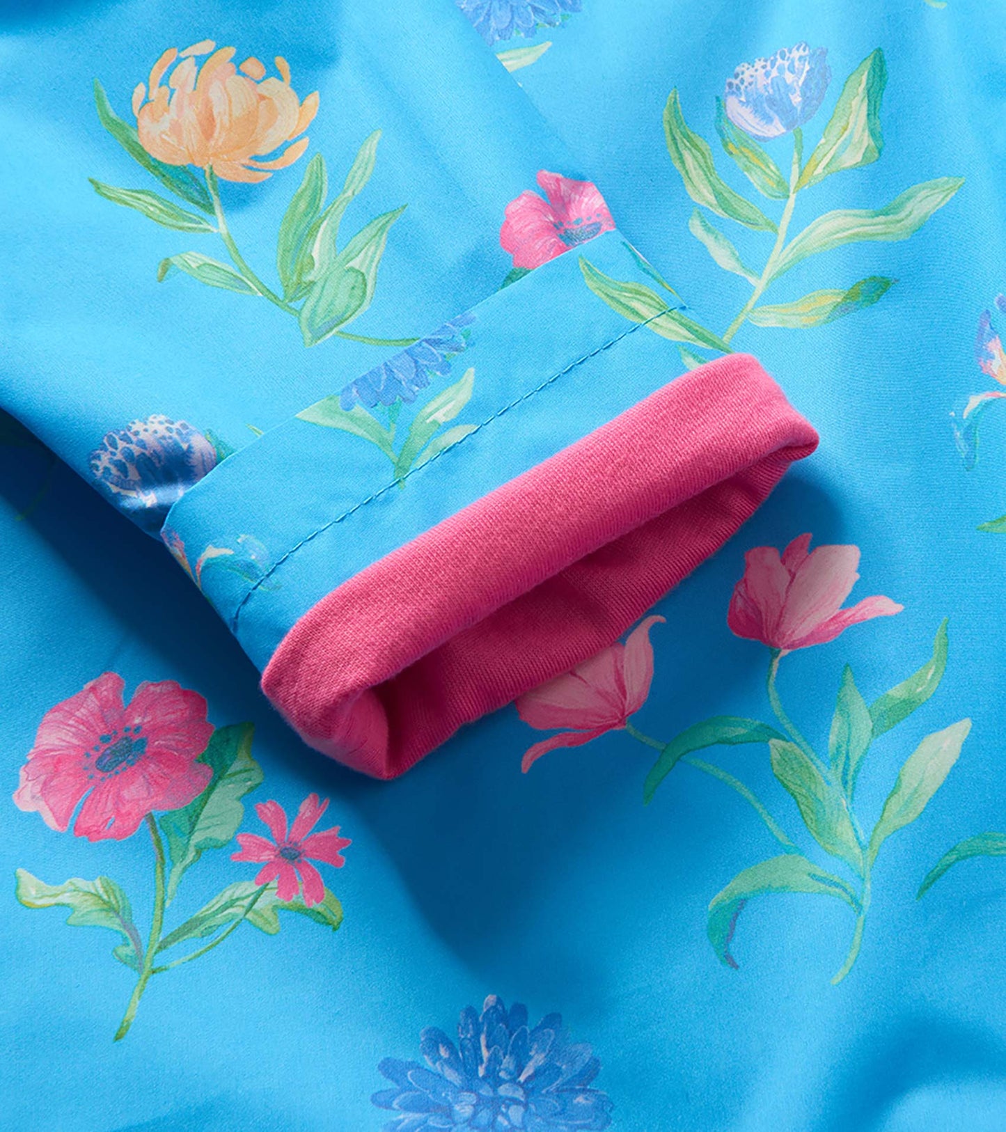 Manteau évasé – Motif floral hyper réaliste