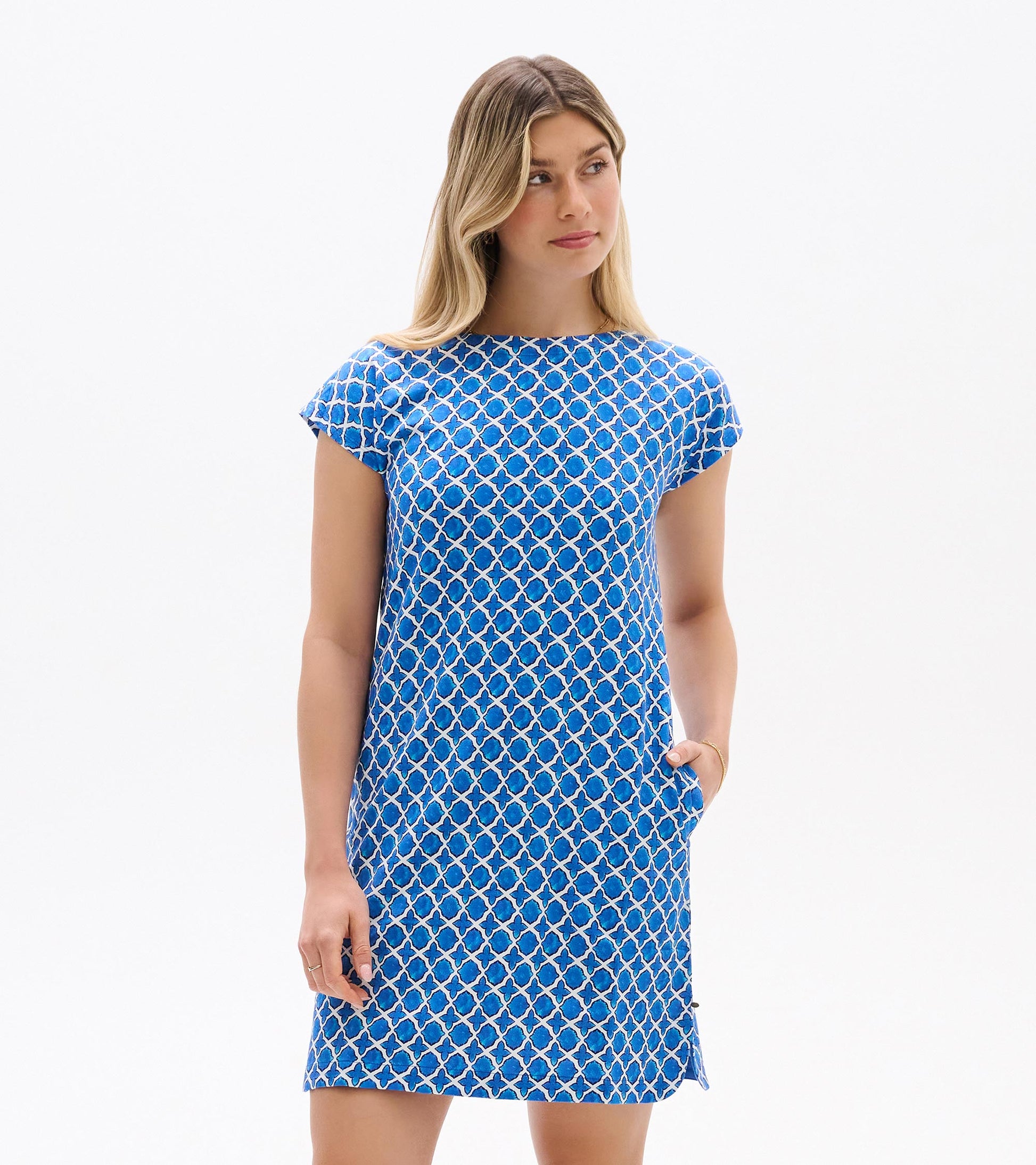 Capri Dress - French Blue Medallion Capri Dress - French Blue Medallion