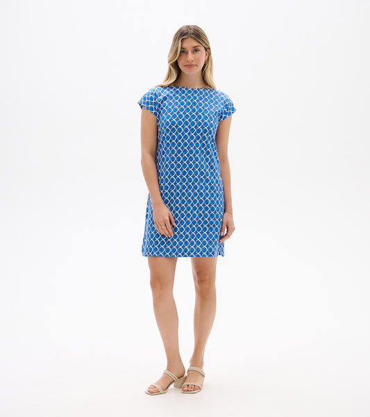 Capri Dress - French Blue Medallion