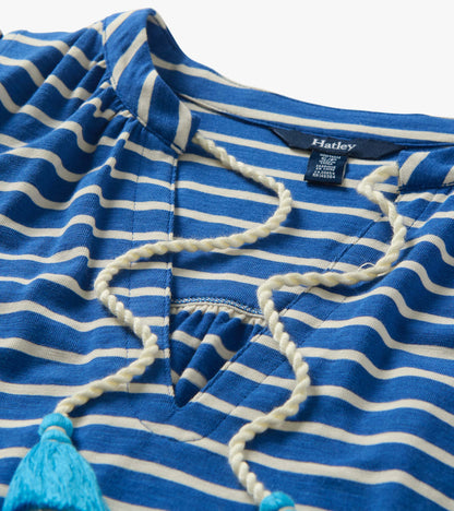 Zoey Tank Dress - Navy Stripes