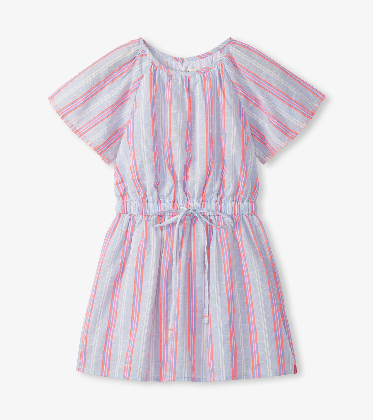 Girls Neon Chambray Stripes Woven Play Dress
