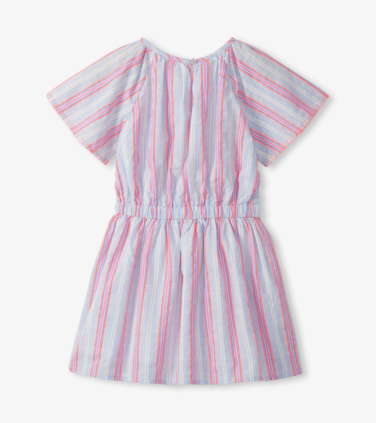 Girls Neon Chambray Stripes Woven Play Dress