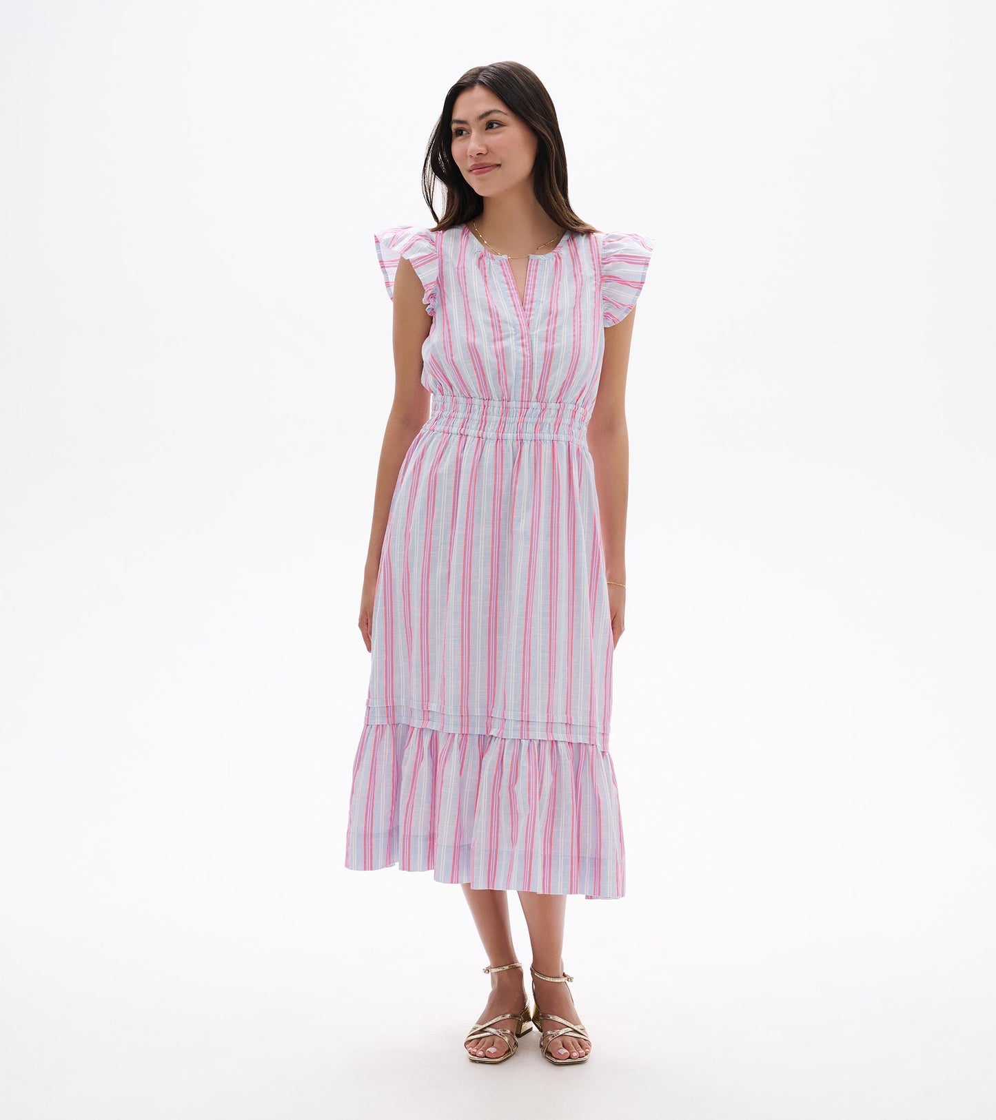 Fiona Dress - Neon Stripes