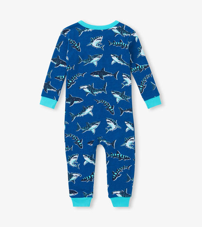 Baby & Toddler Boys Patterned Sharks Cotton Sleeper