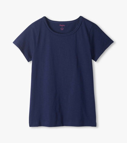 T-shirt essentiel à encolure ronde – Bleu patriote