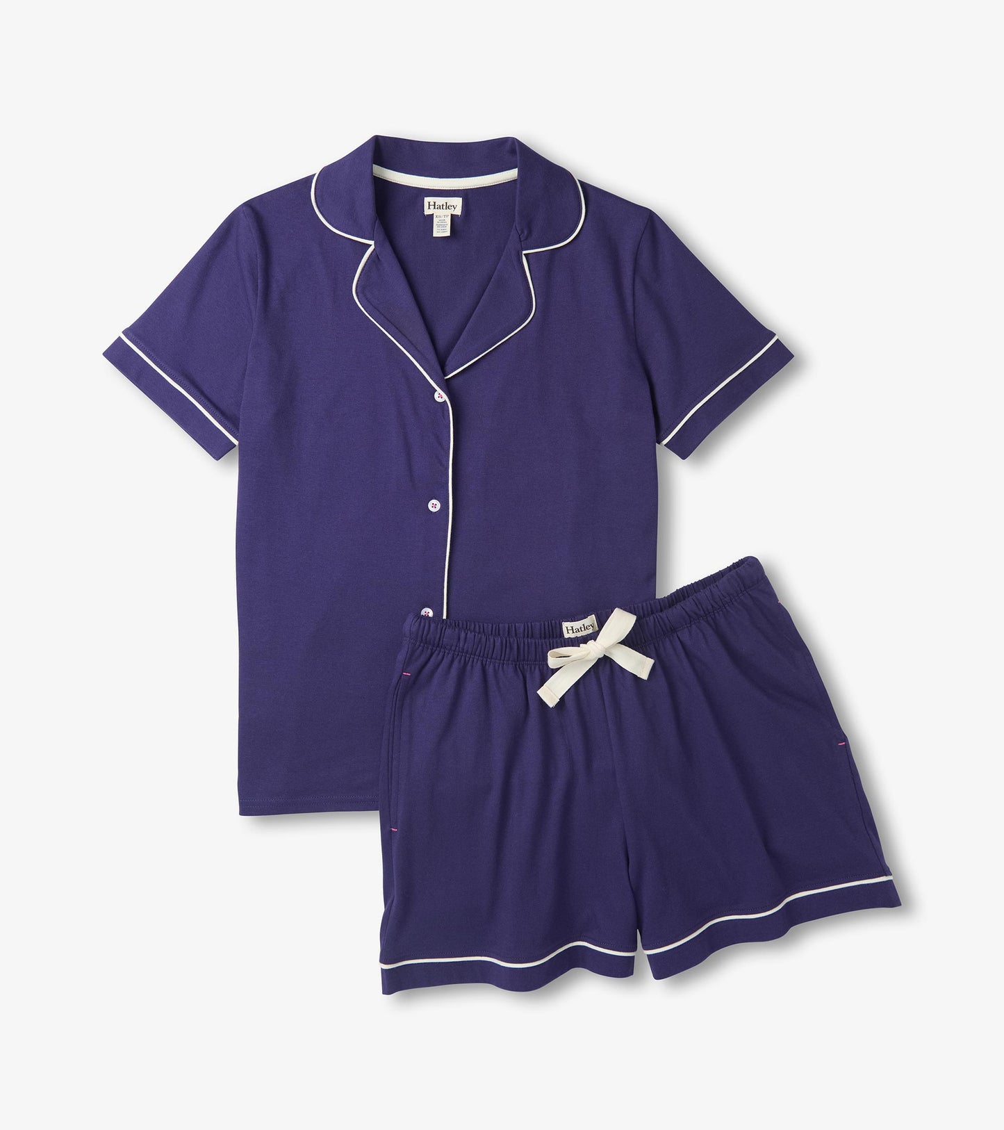 Women's Classic Navy Short Pajama Set