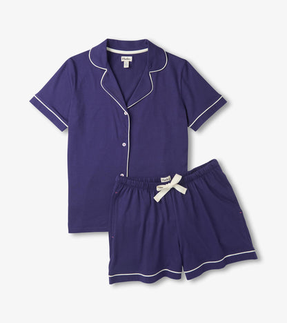 Women's Classic Navy Short Pajama Set