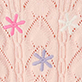 View Baby & Toddler Girls Pearl Blush Crochet Dress - Pink knit pattern with pink and purple flower shapes