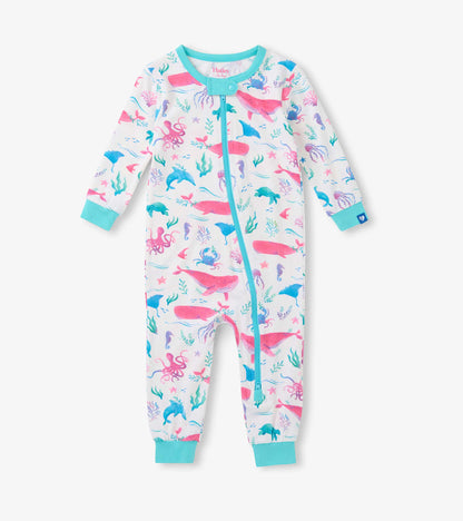 Baby & Toddler Girls Painted Sealife Bamboo Sleeper