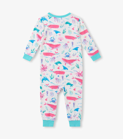 Baby & Toddler Girls Painted Sealife Bamboo Sleeper