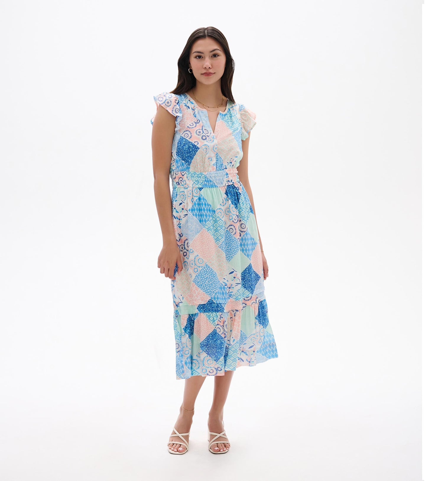 Fiona Dress - Mixed Match Patches