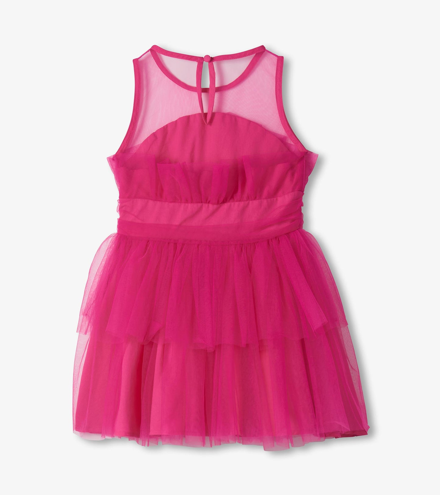 Girls Fuchsia Tulle Party Dress