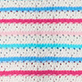 View Girls Rainbow Berry Stripe Crochet Tank - Horizontal blue, pink, and white striped pattern with small speckles