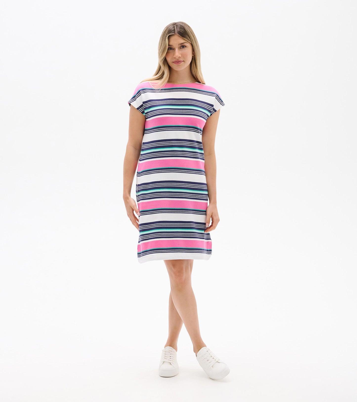 Capri Dress - Spring Rainfall Stripes
