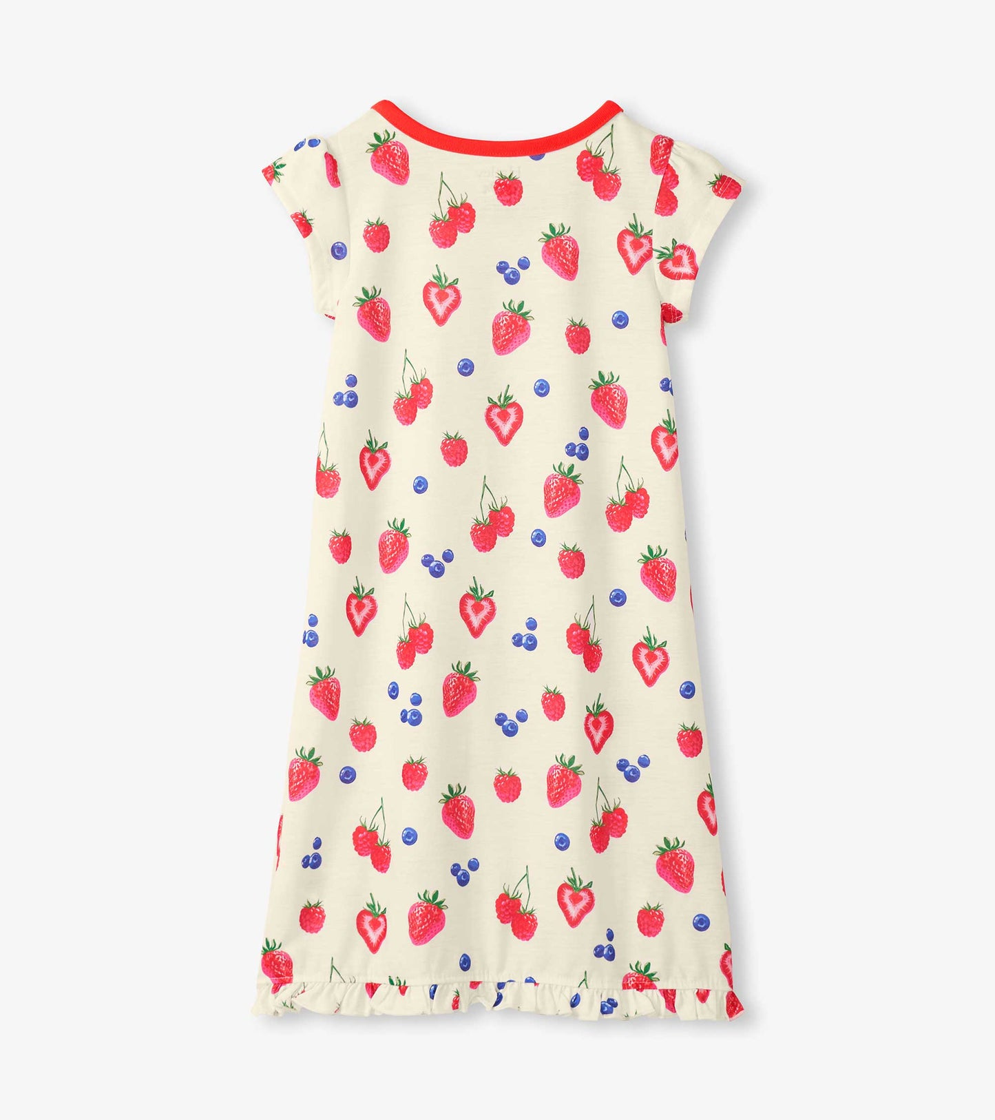 Girls Summer Berries Ruffle Hem Nightdress