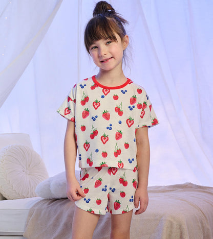 Girls Summer Berries Short Sleep Set
