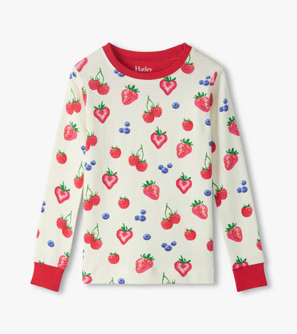 Girls Summer Berries Cotton Pajama Set