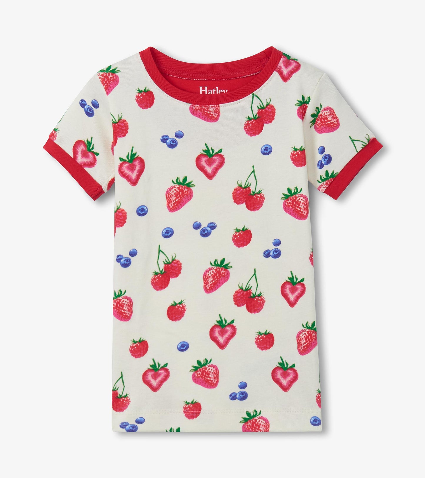 Girls Summer Berries Cotton Short Pajama Set