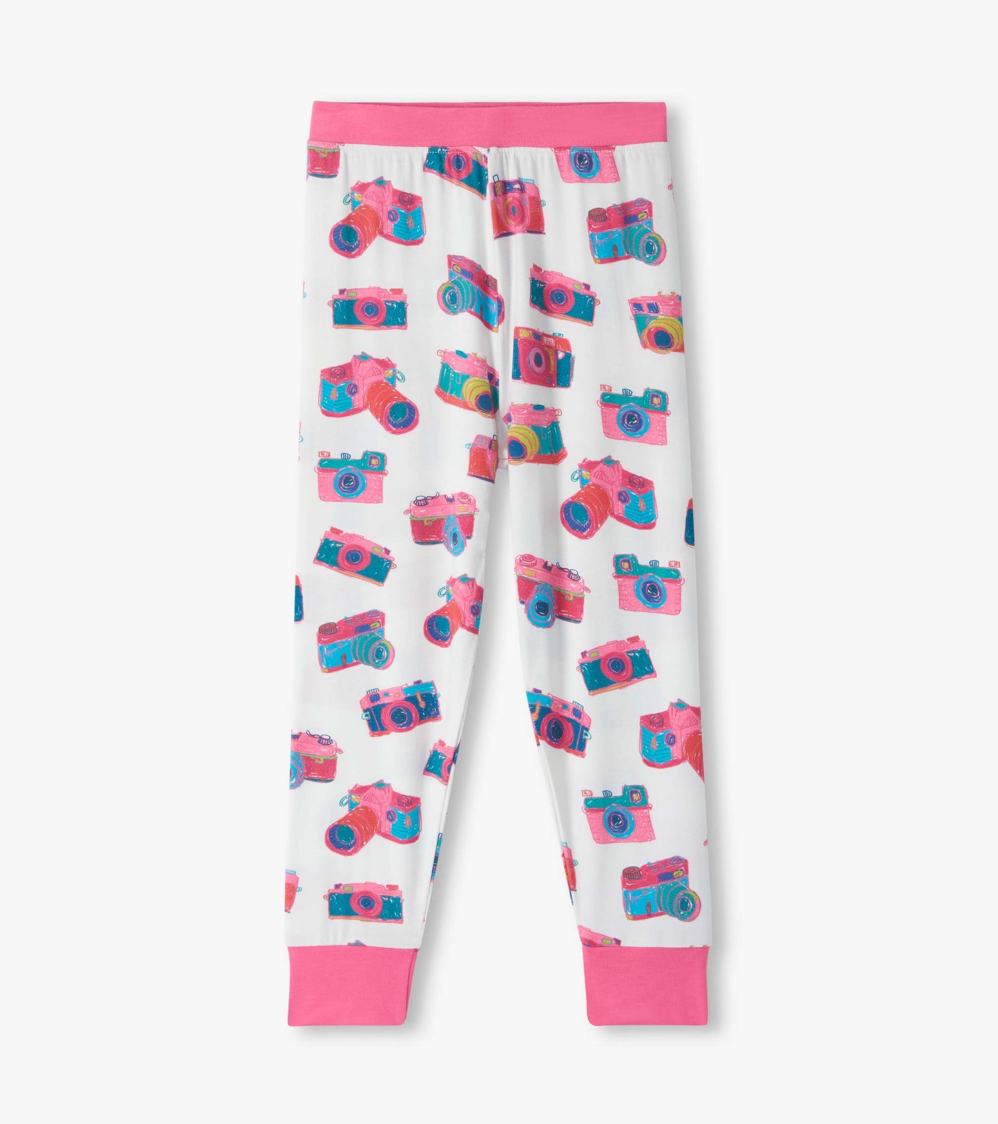 Girls Sketchy Cameras Bamboo Pajama Set