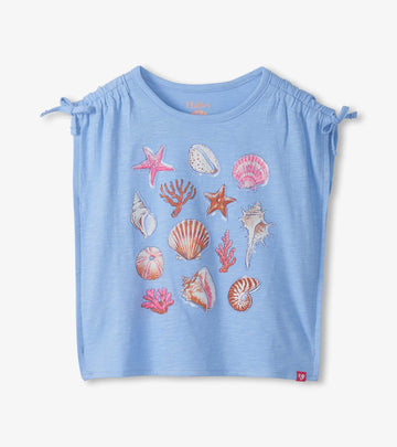 Sea Shell Cinched Shoulder Top