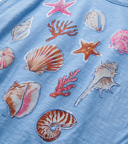 T-shirt à imprimé – Coquillages de mer