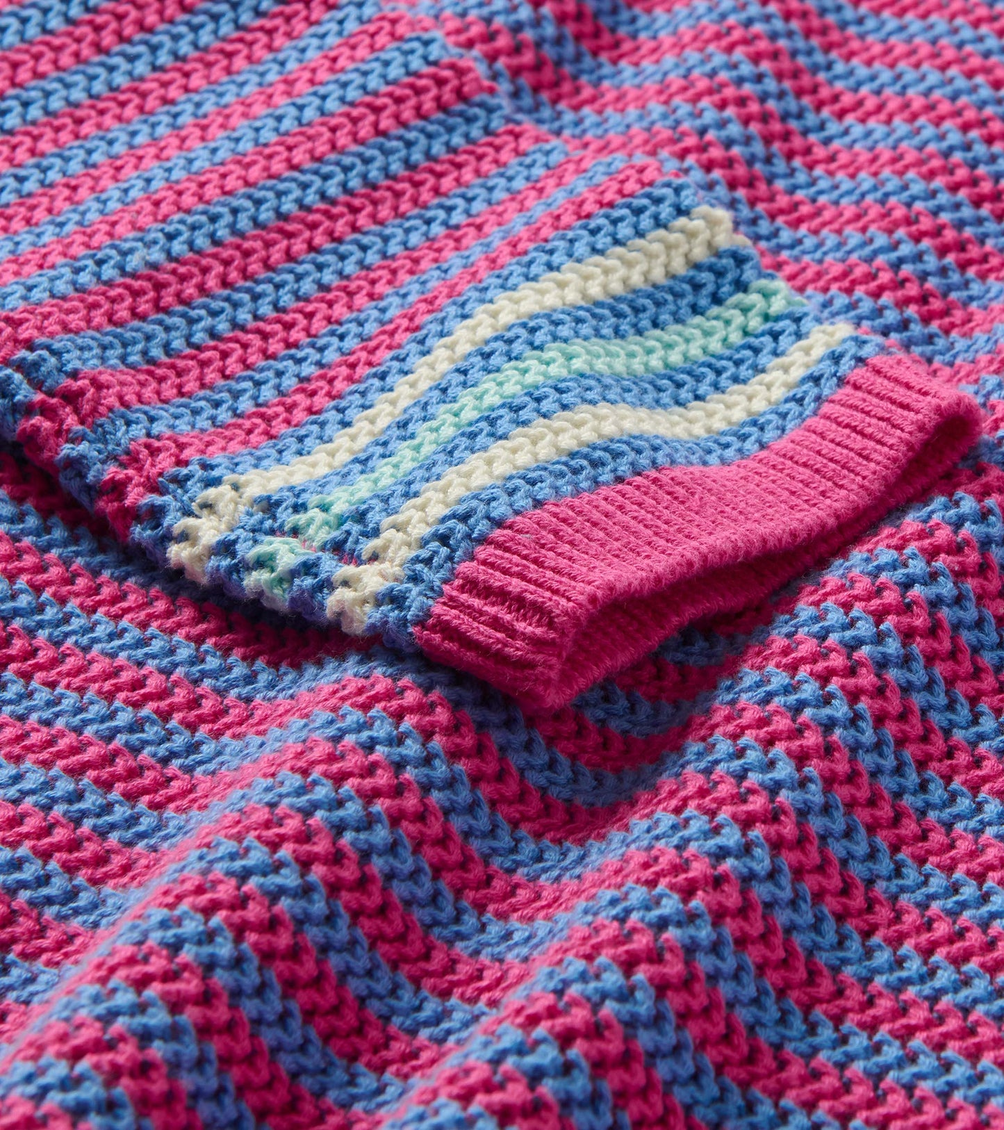 Pull en tricot pointelle – Rayures estivales du Sud-Est