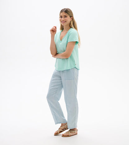 T-shirt à encolure en V Sadie – Verre de mer