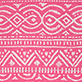 View Lily Notch Neck Dress - Sketched Lines - Pink and white geometric pattern with scalloped and diamond bands