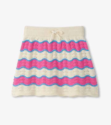 Strawberry Moon Stripes Crochet Skirt