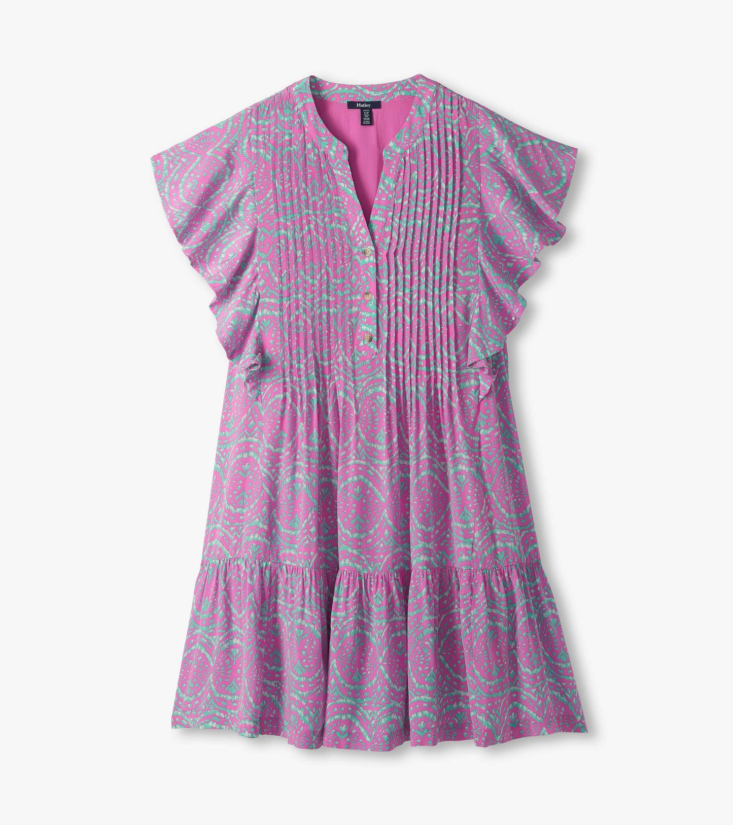 Pintuck Dress - Soft Ikat