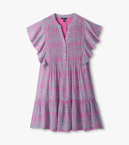 Pintuck Dress - Soft Ikat