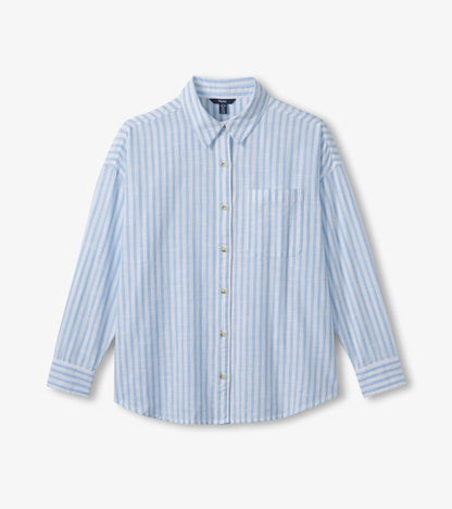 Relaxed Button Down - Cashmere Blue Stripes