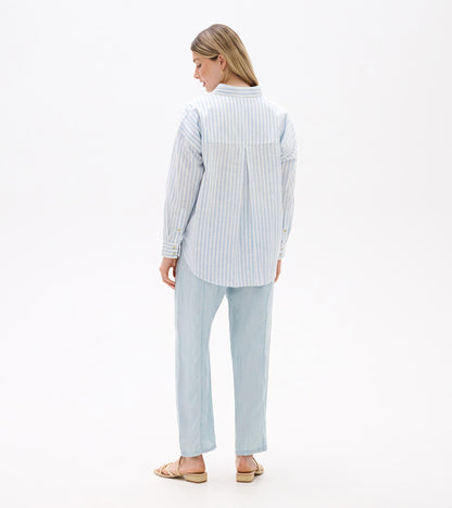 Relaxed Button Down - Cashmere Blue Stripes