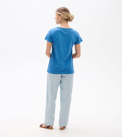 T-shirt essentiel à encolure ronde – Saphir étoilé