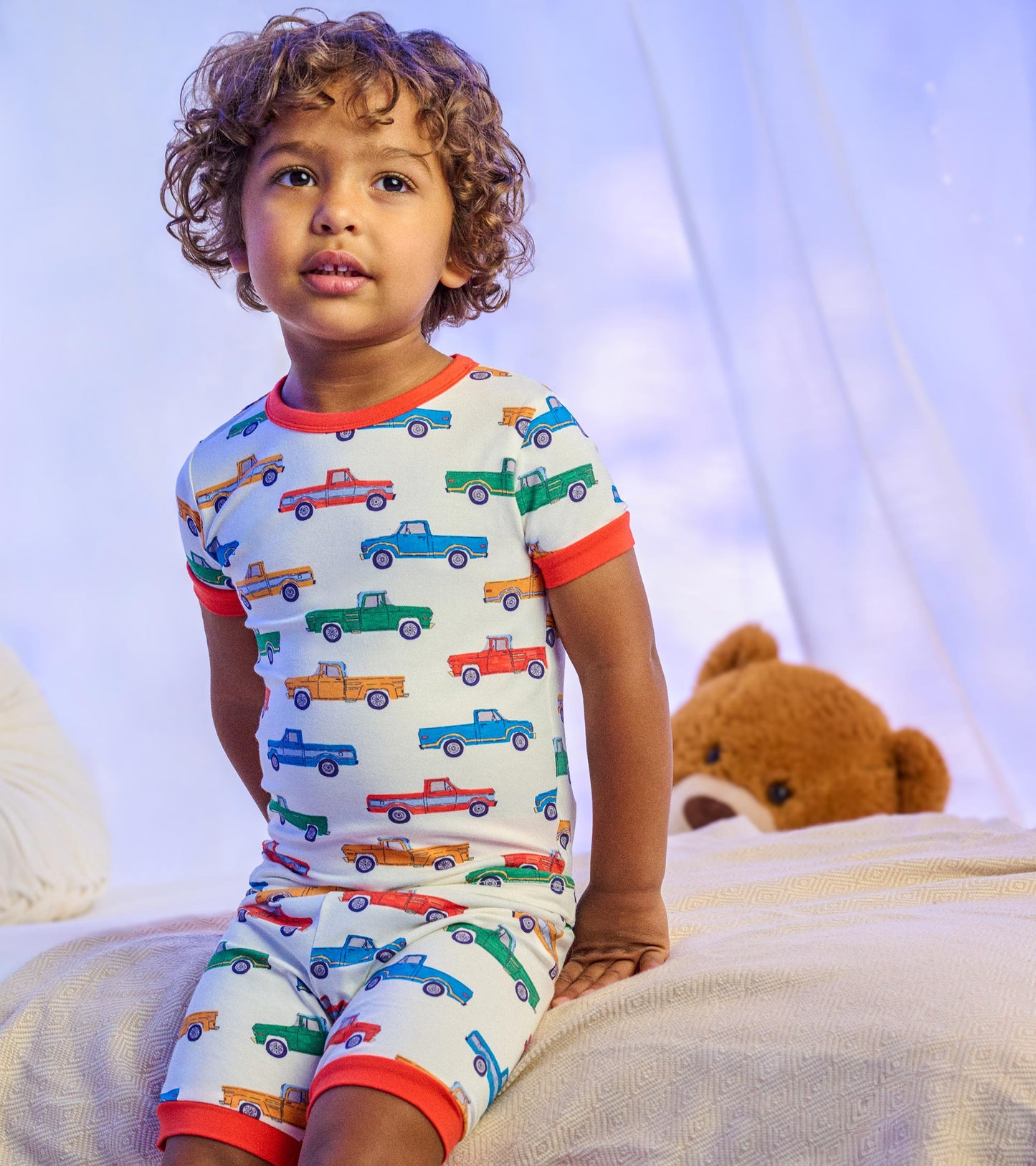 Boys Trucks Bamboo Short Pajama Set