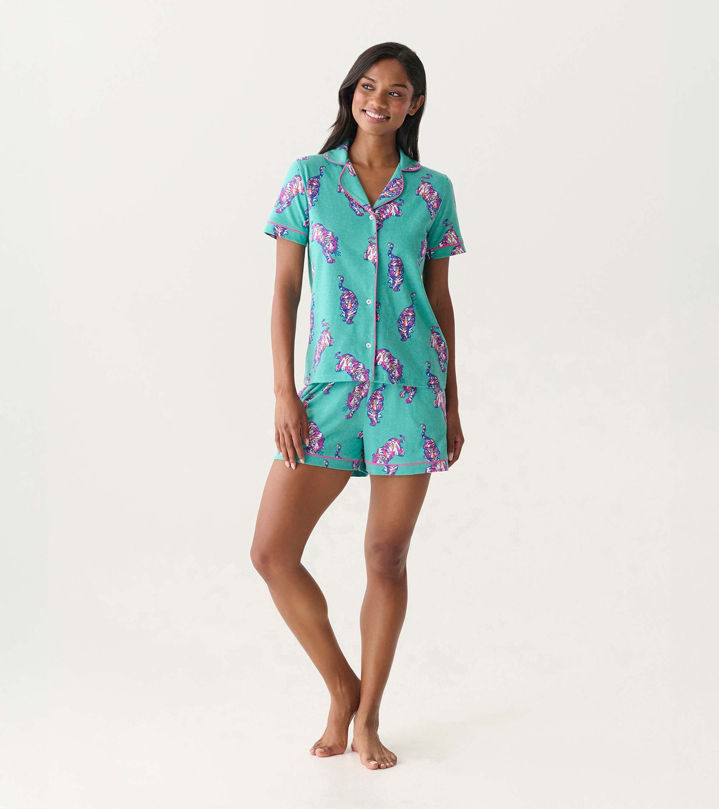 Women's Fierce Tigers Short Pajama Set