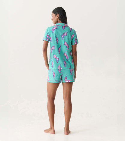 Women's Fierce Tigers Short Pajama Set