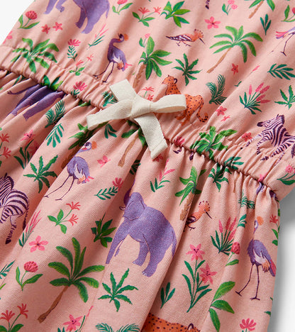 Robe à manches courtes – Safari doux