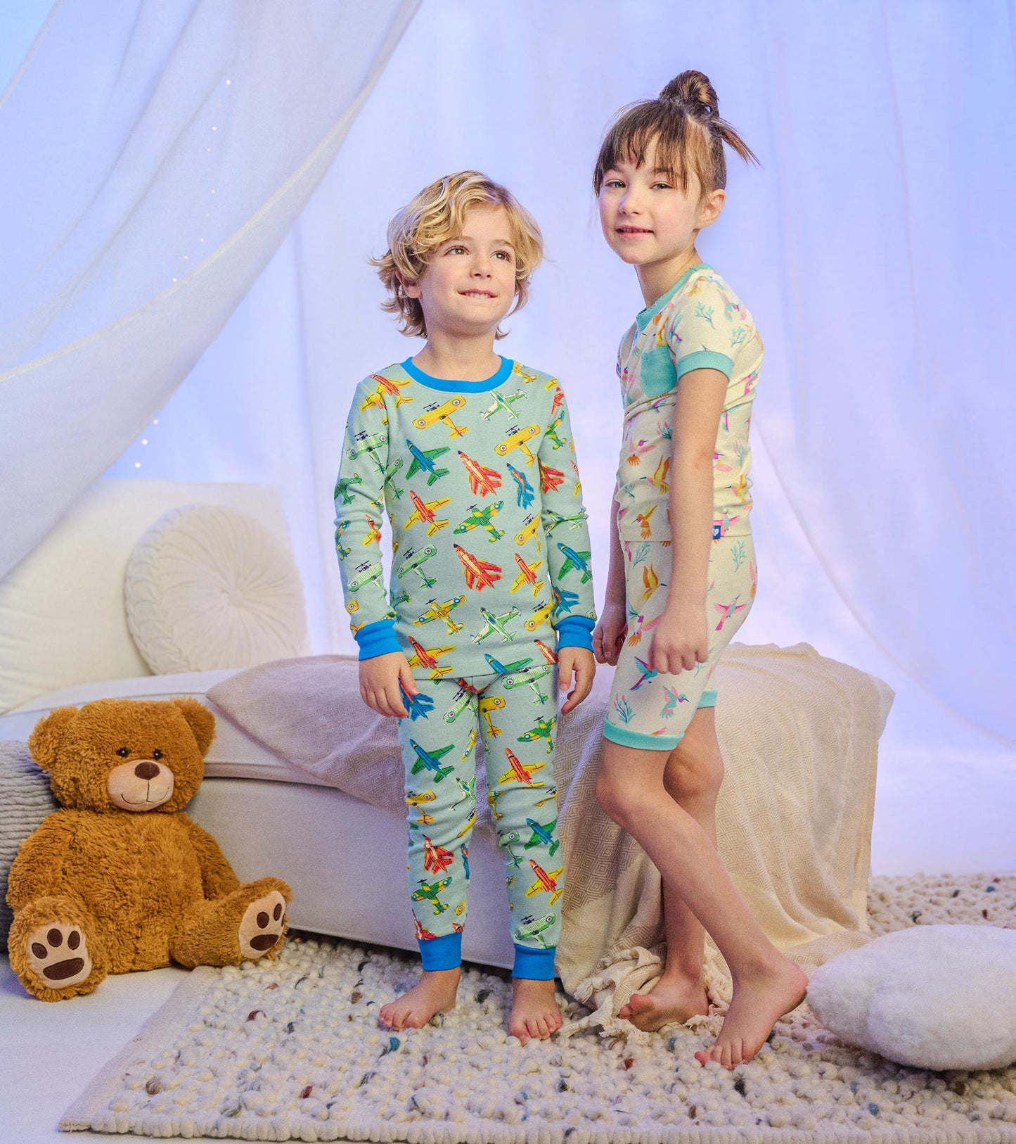 Boys Vintage Aircrafts Cotton Pajama Set