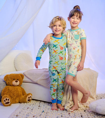 Boys Vintage Aircrafts Cotton Pajama Set